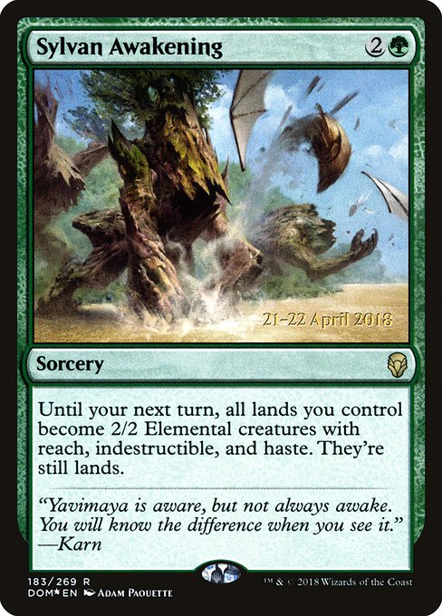 Sylvan Awakening from Dominaria Promos