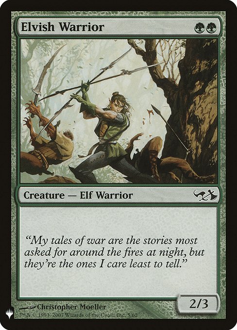 Elvish Warrior highlighted card art