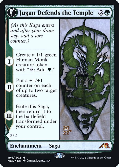 Jugan Defends the Temple // Remnant of the Rising Star from Kamigawa: Neon Dynasty Promos