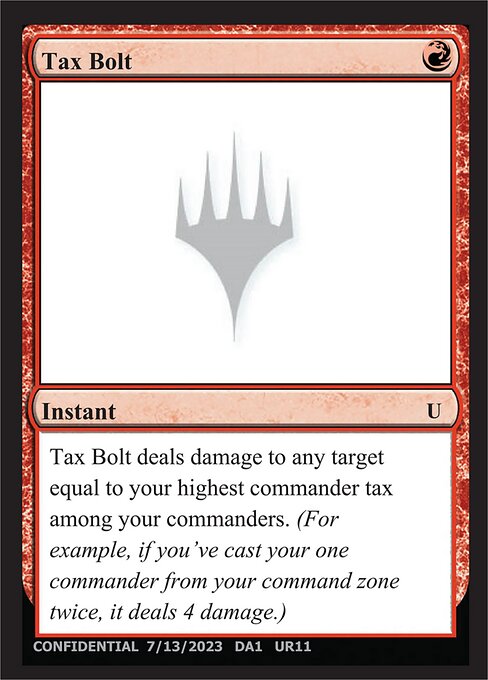 Tax Bolt highlighted card art