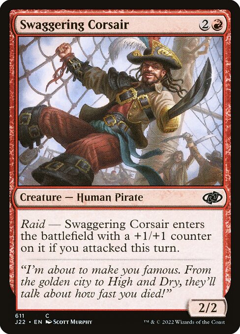 Swaggering Corsair highlighted card art