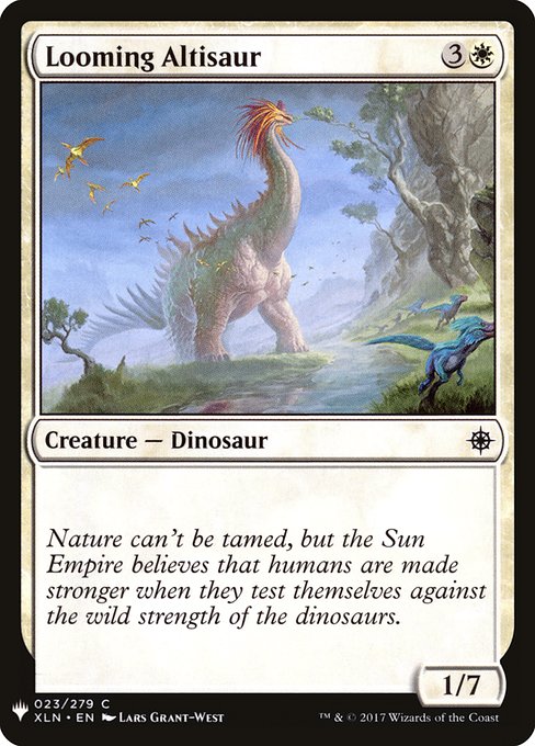 Looming Altisaur highlighted card art