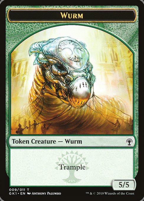 Wurm // Saproling from GRN Guild Kit Tokens
