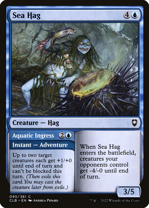 Sea Hag // Aquatic Ingress highlighted card art