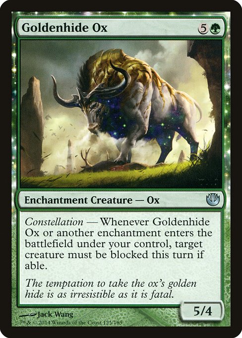Goldenhide Ox highlighted card art