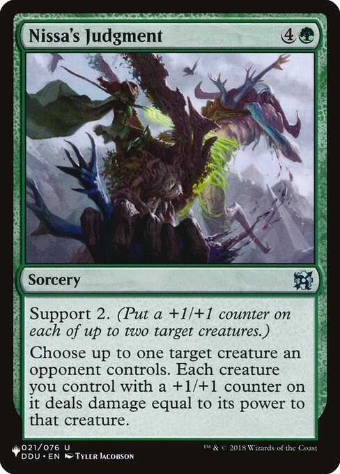 Nissa's Judgment highlighted card art