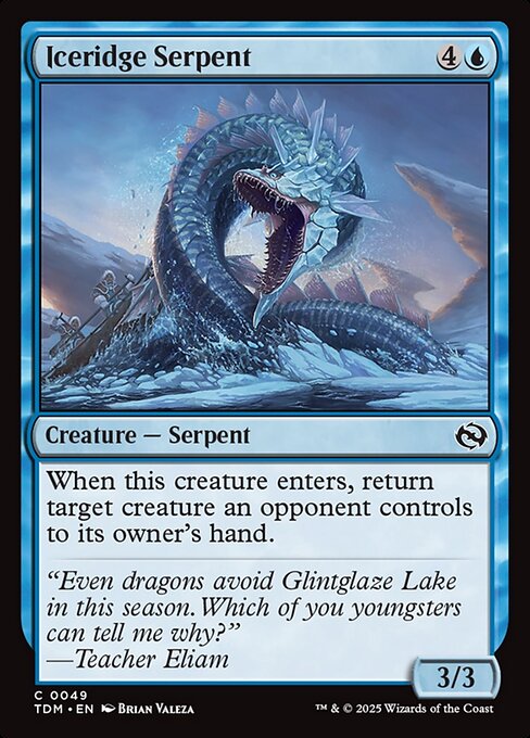 Iceridge Serpent highlighted card art
