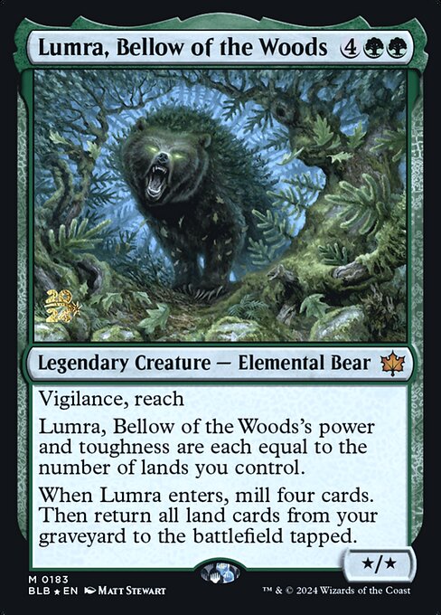 Lumra, Bellow of the Woods from Bloomburrow Promos