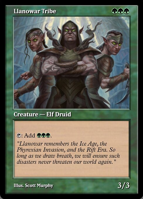 Llanowar Tribe highlighted card art