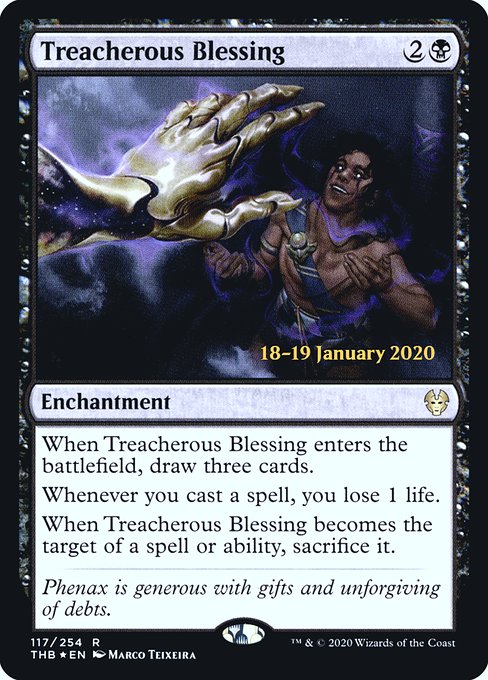 Treacherous Blessing from Theros Beyond Death Promos