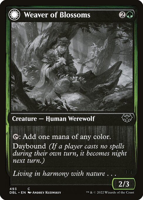 Weaver of Blossoms // Blossom-Clad Werewolf from Innistrad: Double Feature