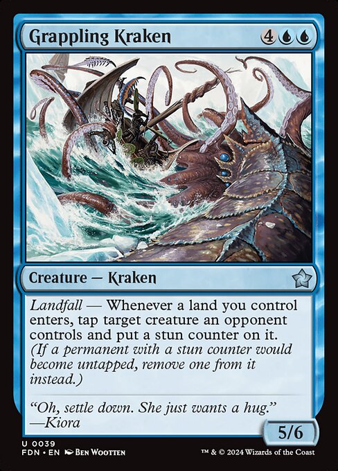 Grappling Kraken highlighted card art