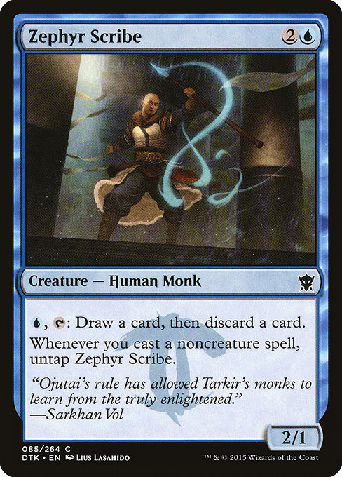 Zephyr Scribe highlighted card art
