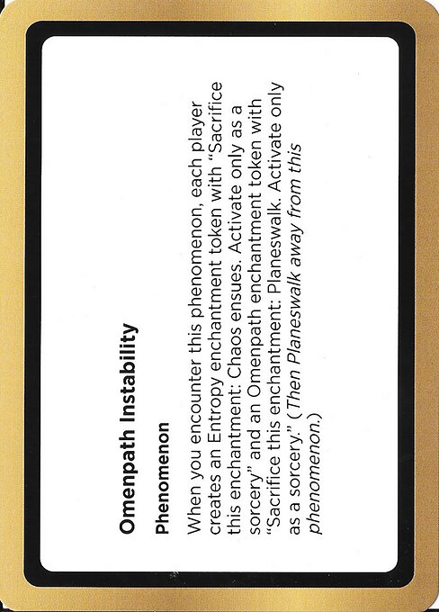 Omenpath Instability highlighted card art