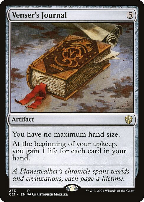 Venser's Journal highlighted card art