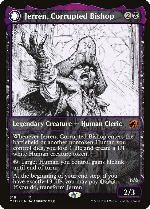 Jerren, Corrupted Bishop // Ormendahl, the Corrupter from Innistrad: Midnight Hunt