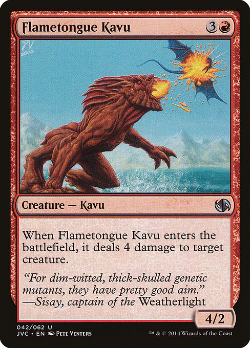 Flametongue Kavu from Duel Decks Anthology: Jace vs. Chandra