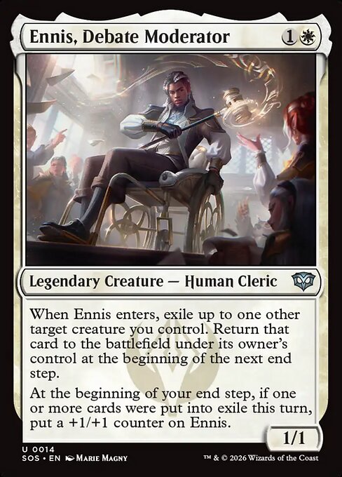 Ennis, Debate Moderator from Secrets of Strixhaven