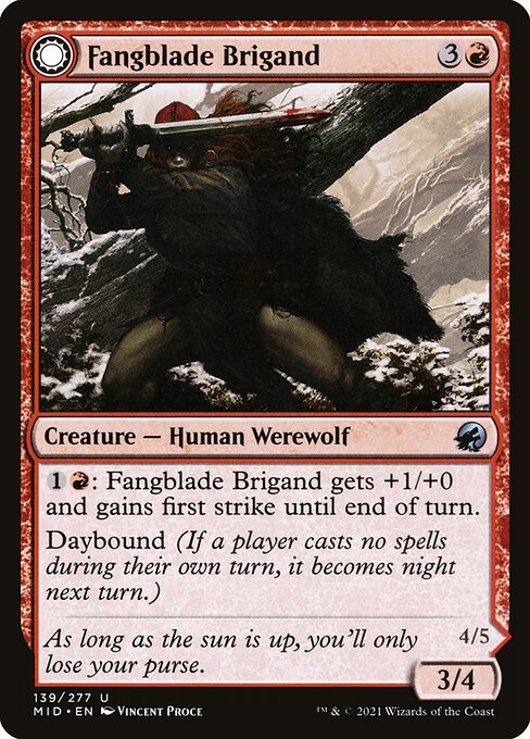 Fangblade Brigand // Fangblade Eviscerator from Innistrad: Midnight Hunt