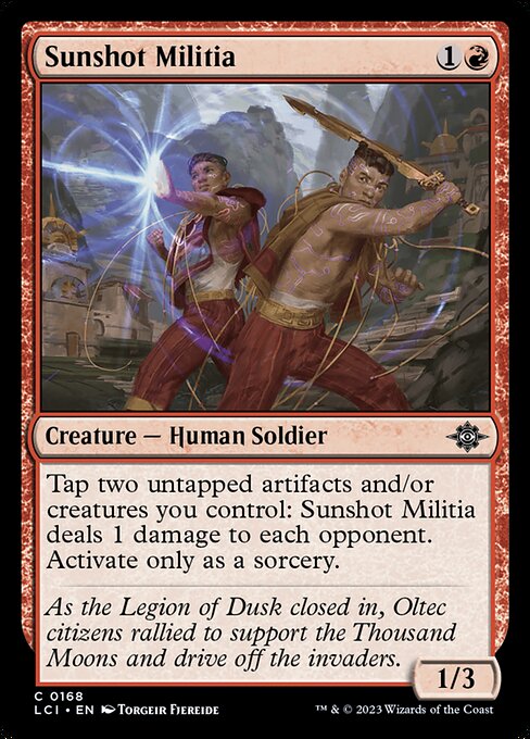 Sunshot Militia highlighted card art