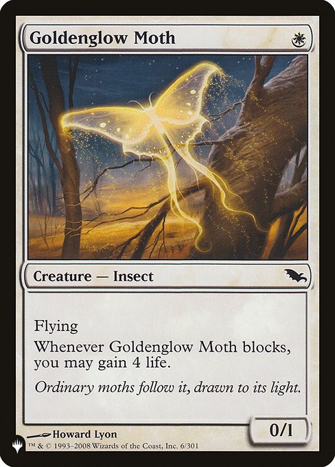 Goldenglow Moth highlighted card art