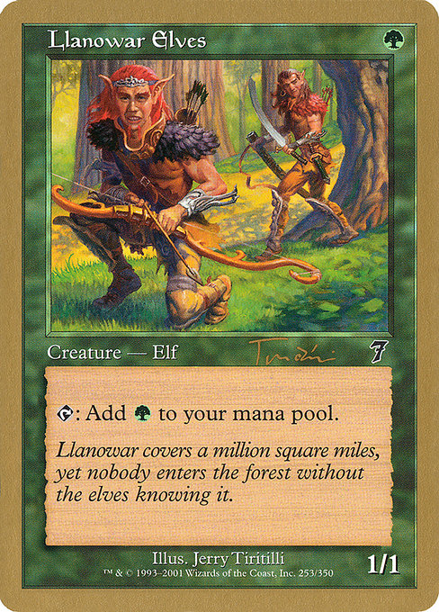 Llanowar Elves from World Championship Decks 2001