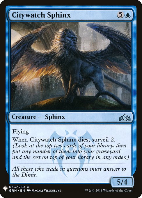Citywatch Sphinx highlighted card art