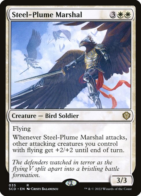 Steel-Plume Marshal highlighted card art