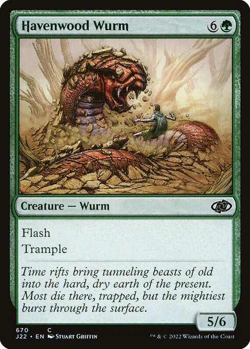 Havenwood Wurm highlighted card art