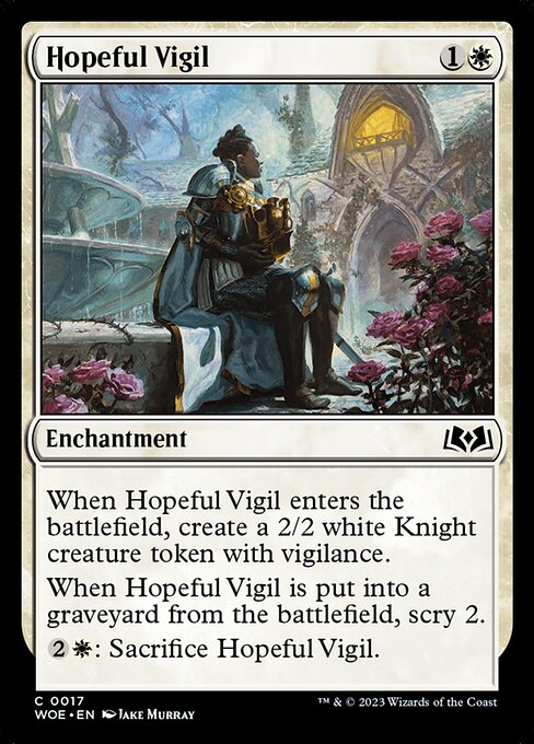 Hopeful Vigil highlighted card art