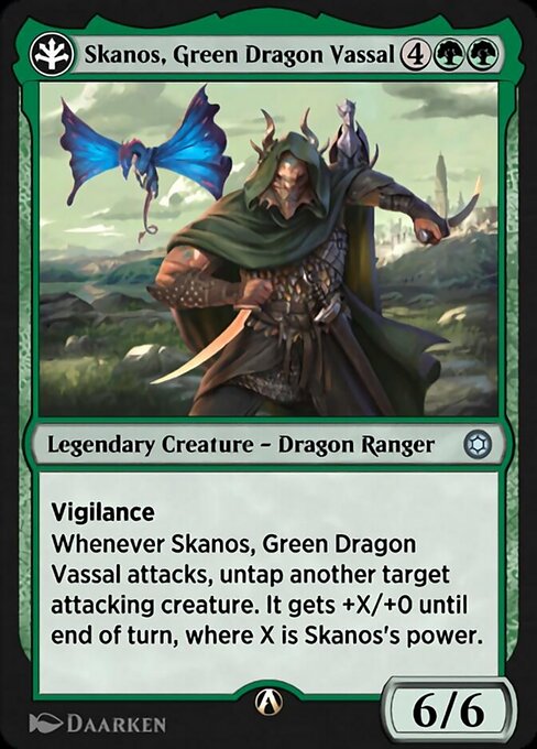Skanos, Green Dragon Vassal highlighted card art