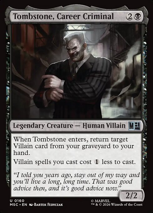 Tombstone, Career Criminal from Marvel Super Heroes Commander