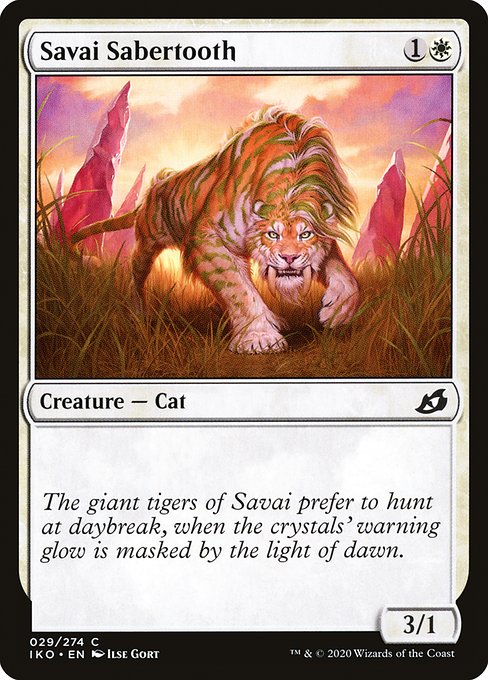 Savai Sabertooth highlighted card art
