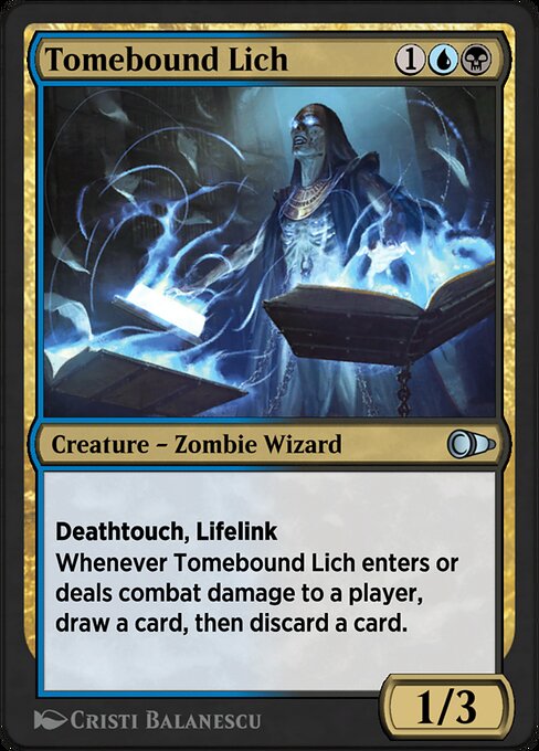 Tomebound Lich highlighted card art