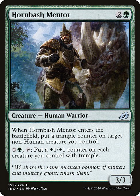 Hornbash Mentor highlighted card art