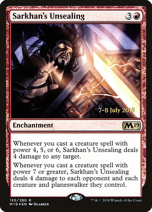 Sarkhan's Unsealing from Core Set 2019 Promos