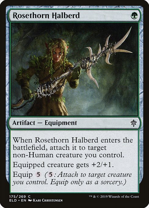 Rosethorn Halberd from Throne of Eldraine
