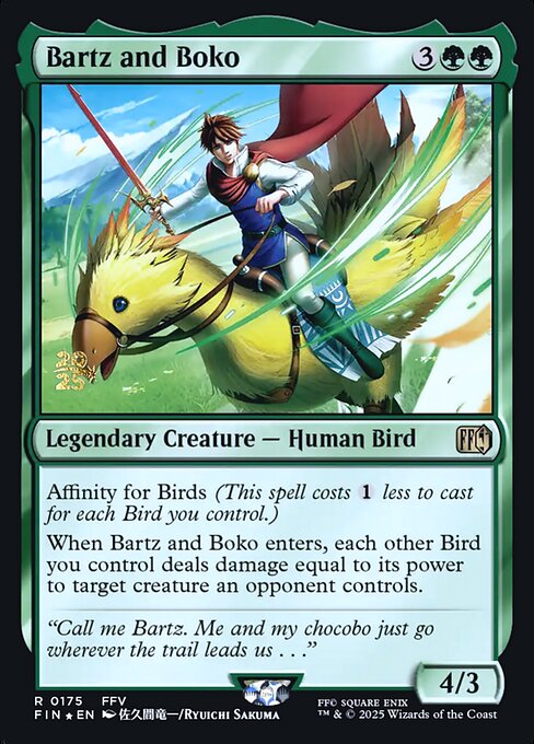 Bartz and Boko from Final Fantasy Promos