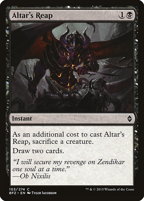 Altar's Reap from Battle for Zendikar