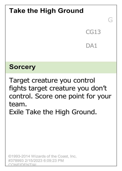 Take the High Ground highlighted card art
