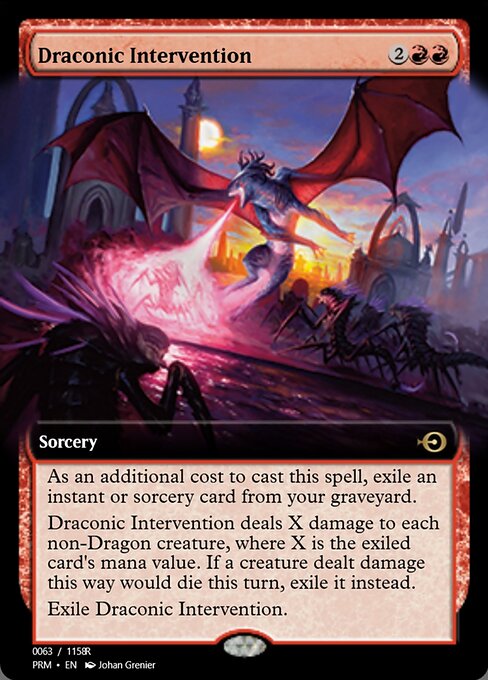 Draconic Intervention highlighted card art