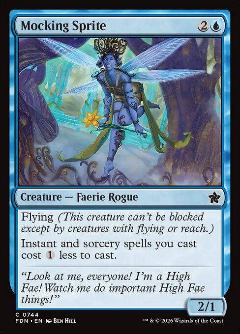 Mocking Sprite highlighted card art