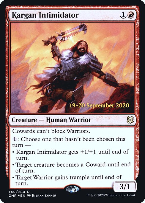 Kargan Intimidator from Zendikar Rising Promos