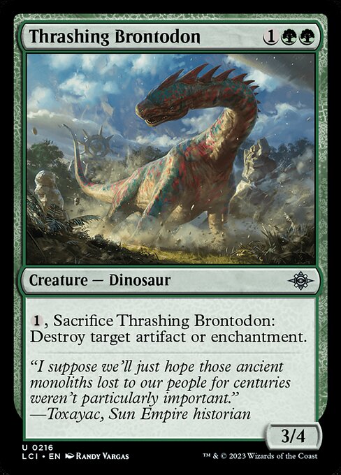 Thrashing Brontodon from The Lost Caverns of Ixalan