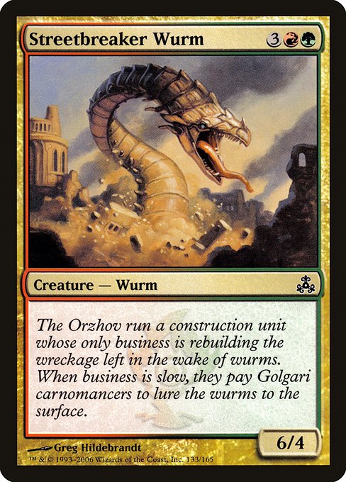 Streetbreaker Wurm highlighted card art