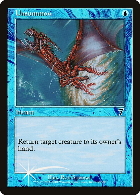 Unsummon from Seventh Edition