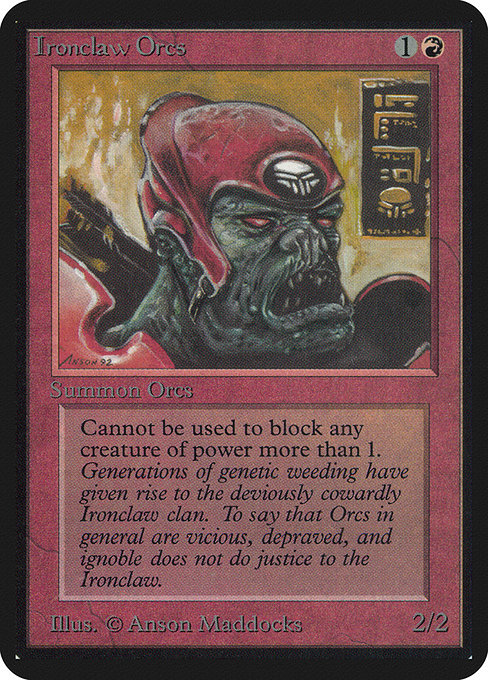 Ironclaw Orcs from Limited Edition Alpha