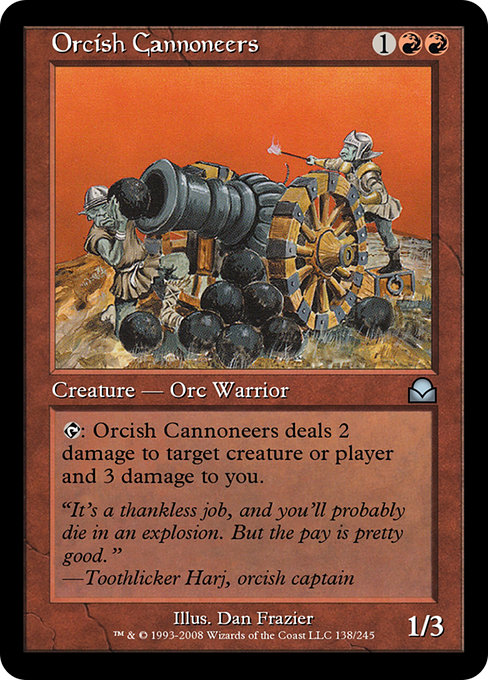 Orcish Cannoneers highlighted card art