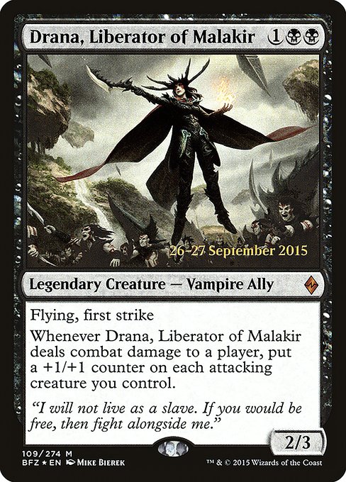 Drana, Liberator of Malakir from Battle for Zendikar Promos