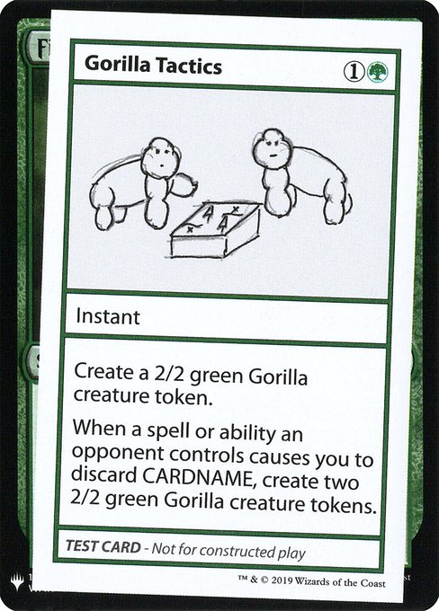 Gorilla Tactics from Mystery Booster Playtest Cards 2019